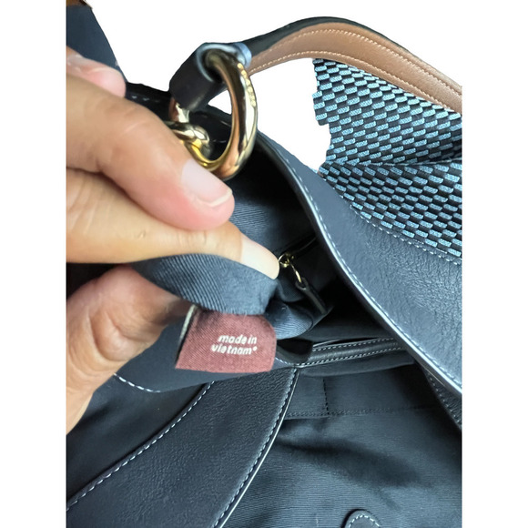 Authentic Coach Lexy Woven Leather Canvas Shoulder Bag - Picture 15 of 16